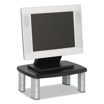 3M™ Adjustable Height Monitor Stand, 15" X 12" X 2.63" To 5.78", Black-silver, Supports 80 Lbs freeshipping - TVN Wholesale